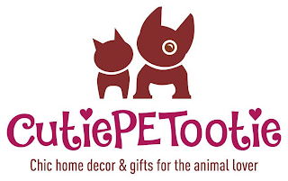 CUTIEPETOOTIE CHIC HOME DECOR & GIFTS FOR THE ANIMAL LOVER logo