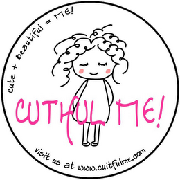 CUTIFUL ME! CUTE + BEAUTIFUL = ME! VISIT US AT WWW.CUITFUL.COM logo