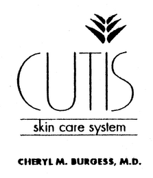 CUTIS SKIN CARE SYSTEM CHERYL M. BURGESS, M.D. logo