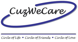 CUZWECARE CIRCLE OF LIFE · CIRCLE OF FRIENDS · CIRCLE OF LOVE logo