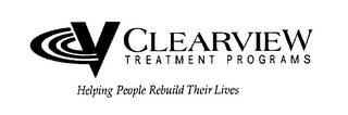 CV CLEARVIEW TREATMENT PROGRAMS HELPING PEOPLE REBUILD THEIR LIVES, KATHRYN MASTROGIOVANNI, MA SENIOR COUNSELOR logo