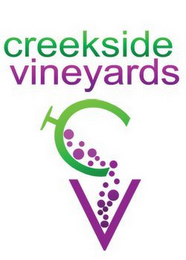 CV CREEKSIDE VINEYARDS logo