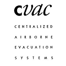 CVAC CENTRALIZED AIRBORNE EVACUATION SYSTEMS logo