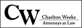 CW CHARLTON WEEKS ATTORNEYS AT LAW logo