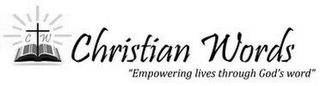 CW CHRISTIAN WORDS "EMPOWERING LIVES THROUGH GOD'S WORD" logo