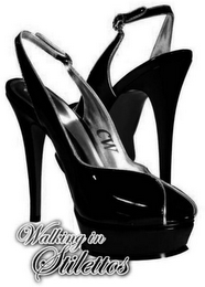 CW WALKING IN STILETTOS logo