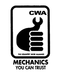 CWA THE COUNTRY WIDE ALLIANCE MECHANICS YOU CAN TRUST logo