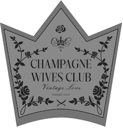 CWC CHAMPAGNE WIVES CLUB VINTAGE LOVE FOUNDED 2022 logo