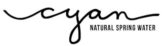 CYAN NATURAL SPRING WATER logo