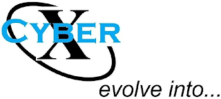 CYBER X EVOLVE INTO... logo