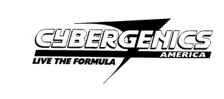 CYBERGENICS AMERICA LIVE THE FORMULA logo
