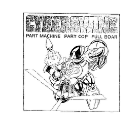 CYBERSWINE PART MACHINE PART COP FULL BOAR logo