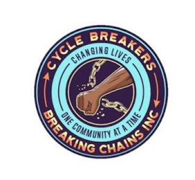 CYCLE BREAKERS BREAKING CHAINS INC CHANGING LIVES ONE COMMUNITY AT A TIME logo