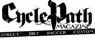 CYCLEPATH MAGAZINE STREET DIRT BAGGER CUSTOM logo
