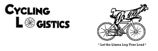 CYCLING L GISTICS "LET THE LLAMA LUG YOUR LOAD" logo