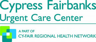CYPRESS FAIRBANKS URGENT CARE CENTER A PART OF CY-FAIR REGIONAL HEALTH NETWORK logo