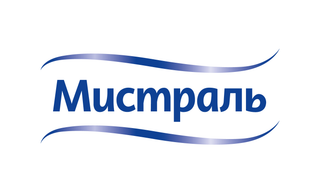 CYRILLIC CHARACTERS TRANSLITERATED TO 'MISTRAL' logo