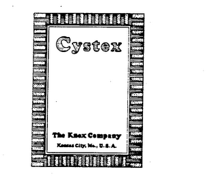 CYSTEX THE KNOX COMPANY KANSAS CITY, MO., U.S.A. logo