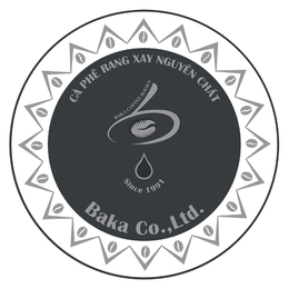 CÀ PHÊ RANG XAY NGUYÊN CHẤT BAKA COFFEE BYKIEN SINCE 1991 BAKA CO., LTD logo
