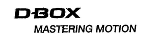 D-BOX MASTERING MOTION logo