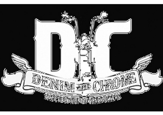 D C DENIM AND CHROME THE EVOLUTION OF BLACK BIKERS logo