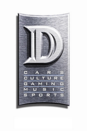 D CARS CULTURE GAMING MUSIC SPORTS logo