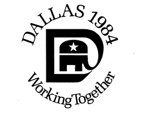 D DALLAS 1984 WORKING TOGETHER logo