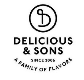 D DELICIOUS & SONS SINCE 2006 A FAMILY OF FLAVORS logo