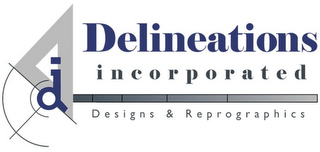 D DELINEATIONS INCORPORATED DESIGNS & REPROGRAPHICS logo