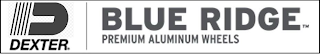 D DEXTER. BLUE RIDGE PREMIUM ALUMINUM WHEELS logo