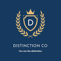 D, DISTINCTION CO, YOU ARE THE DISTINCTION logo