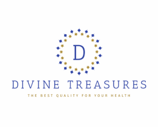 D DIVINE TREASURES THE BEST QUALITY FOR YOUR HEALTH logo