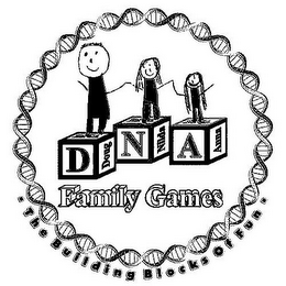 D DOUG N NILDA A ANNA FAMILY GAMES THE BUILDING BLOCKS OF FUN logo