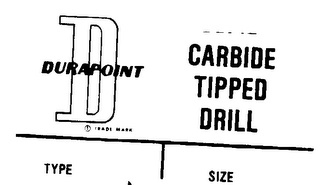 D DURAPOINT CARBIDE TIPPED DRILL logo