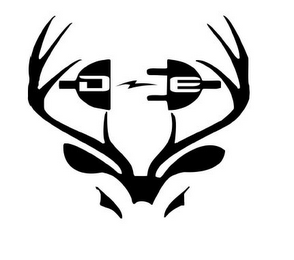 D E logo