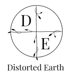 D E DISTORTED EARTH logo