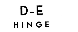 D-E HINGE logo