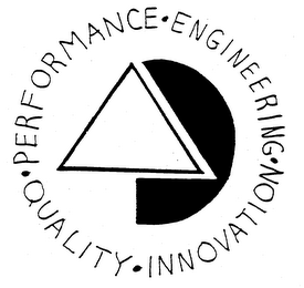 D ENGINEERING INNOVATION QUALITY PERFORMANCE logo