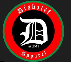 D EST 2021 DISBALEF APPAREL logo