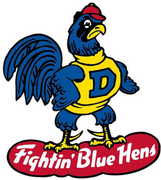 D FIGHTIN' BLUE HENS logo