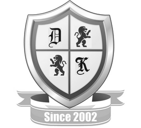 D K SINCE 2002 logo