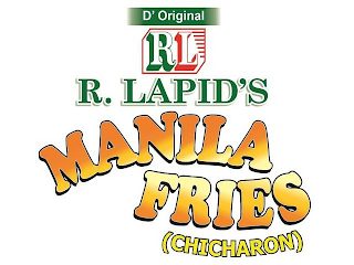 D' ORIGINAL RL R. LAPID'S MANILA FRIES (CHICHARON) logo