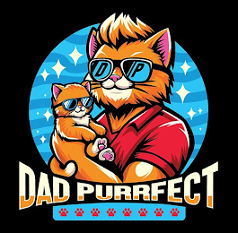 D P DAD PURRFECT logo