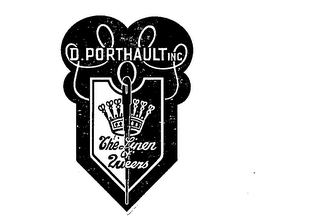 D. PORTHAULT INC. THE LINEN OF QUEENS logo