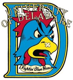 D UNIVERSITY OF DELAWARE FIGHTIN' BLUE HENS logo