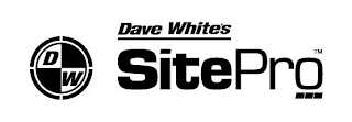 D W DAVE WHITE'S SITEPRO logo