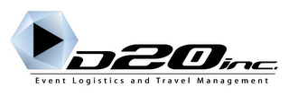 D20, INC. EVENT LOGISTICS AND TRAVEL MANAGEMENT logo