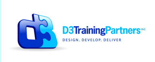 D3 D3TRAININGPARTNERSINC DESIGN. DEVELOP. DELIVER logo