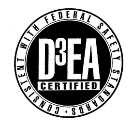 D3EA CERTIFIED CONSISTENT WITH FEDERAL SAFETY STANDARDS logo