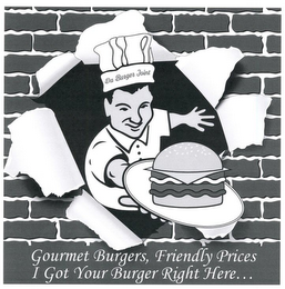DA BURGER JOINT GOURMET BURGERS, FRIENDLY PRICES I GOT YOUR BURGER RIGHT HERE... logo